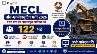 MECL Non-Executive Recruitment 2026: 122 Posts Online Apply